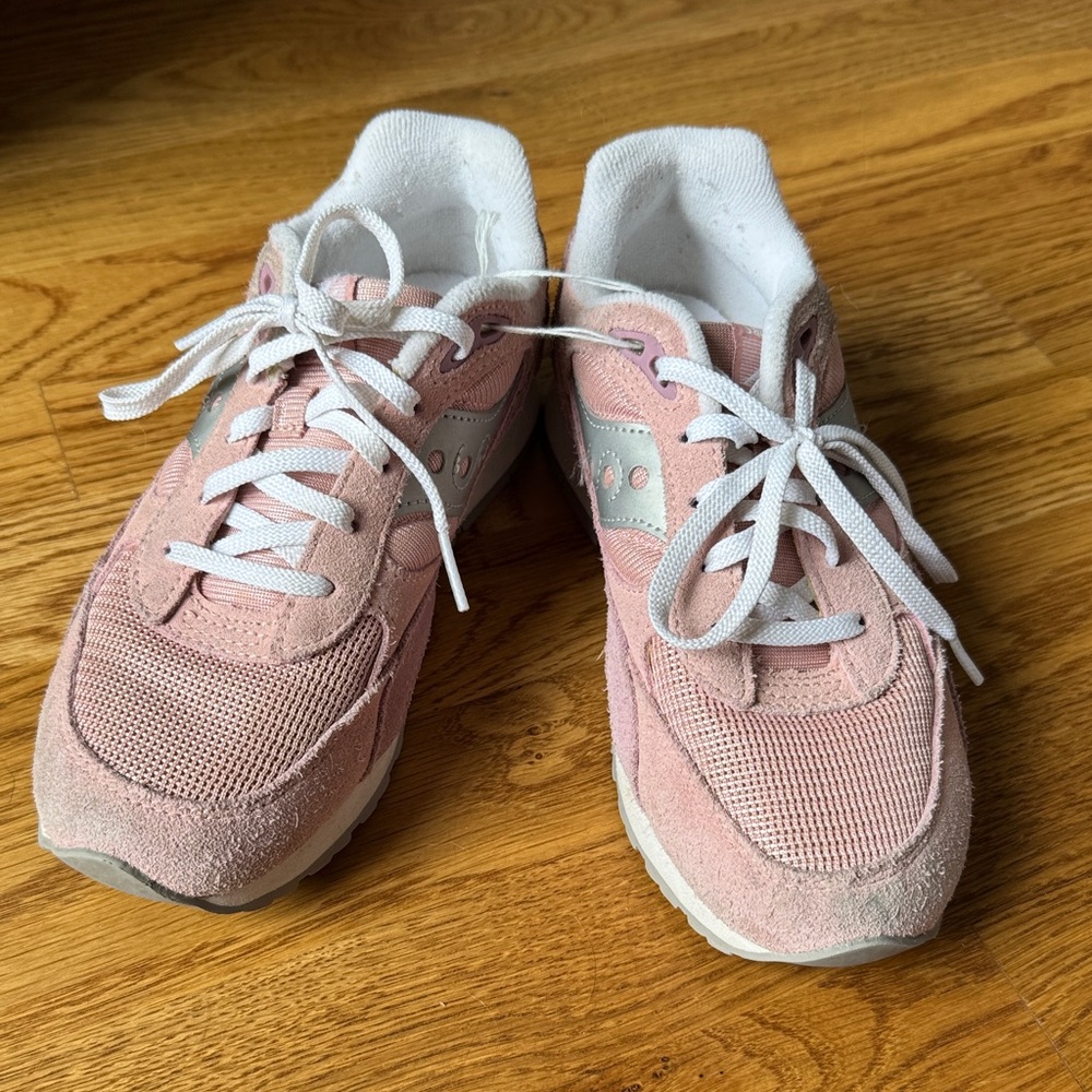 Saucony Kids Shadow 6000 Sneakers | Pink Suede & Mesh | Size 3